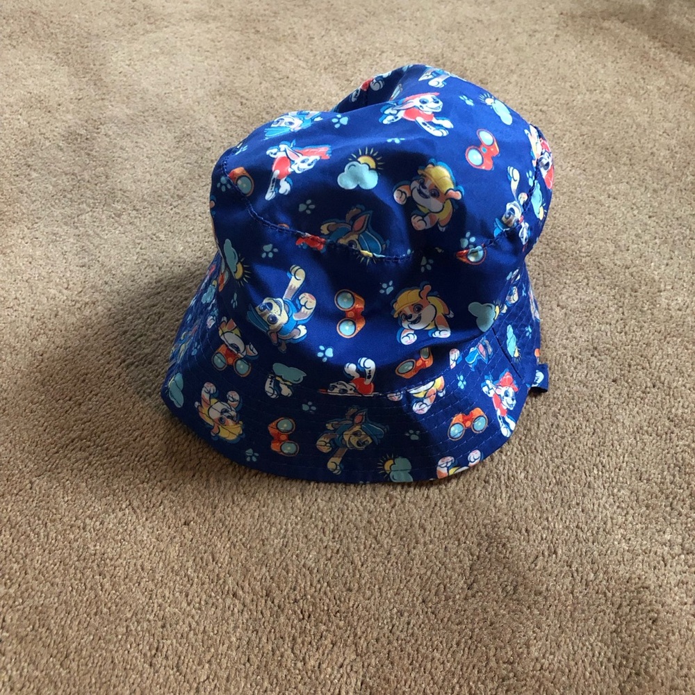 Nickelodeon toddler Blue Paw Patrol Patterned Bucket Hat w/ chin strap